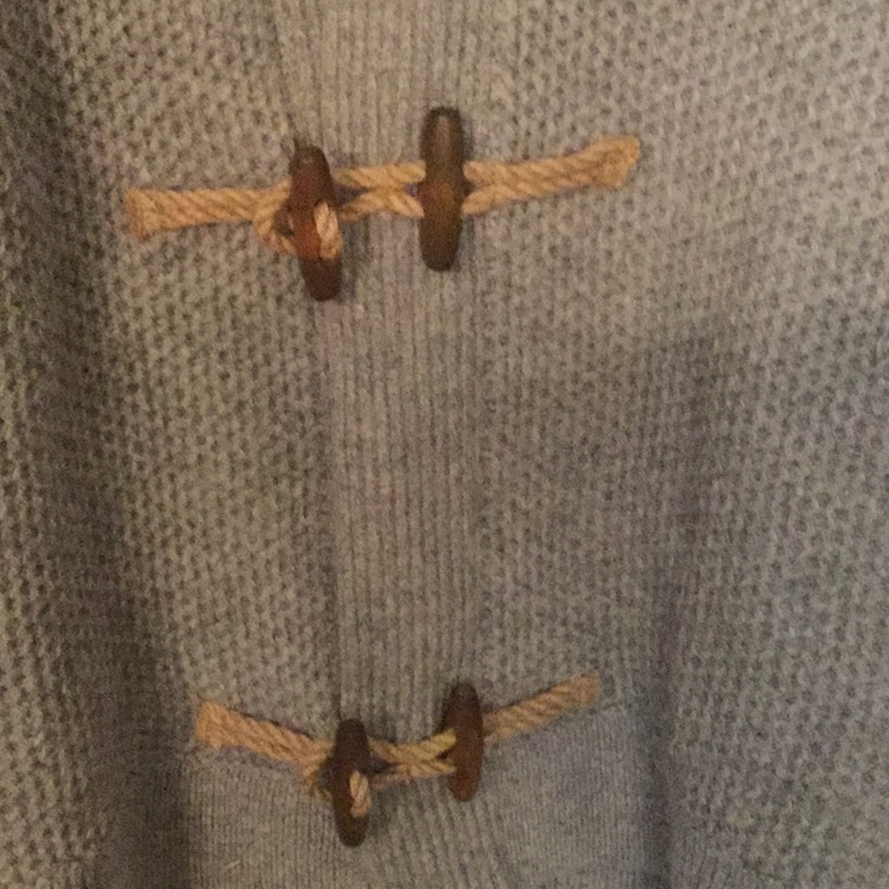 Gray Gap Lambswool Wood Toggle Cardigan Sweater - image 5